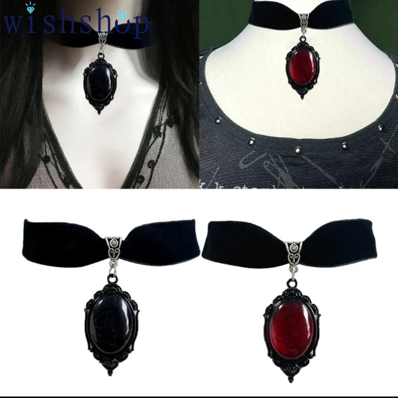 สร้อยคอโช้คเกอร์ จี้กํามะหยี่ สีดํา สไตล์ฮิปฮอป โกธิค สร้างสรรค์ เครื่องประดับ สําหรับผู้หญิง