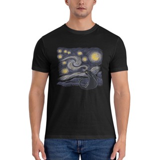 เสื้อยืด พิมพ์ลายมังกร Van Gogh แฟชั่นฤดูร้อน