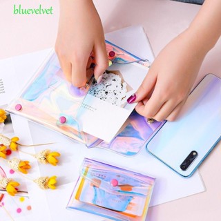 Bluevelvet กระเป๋าใส่เหรียญ PVC แบบใส ขนาดเล็ก หรูหรา สําหรับใส่เครื่องสําอาง ดินสอ เดินทาง