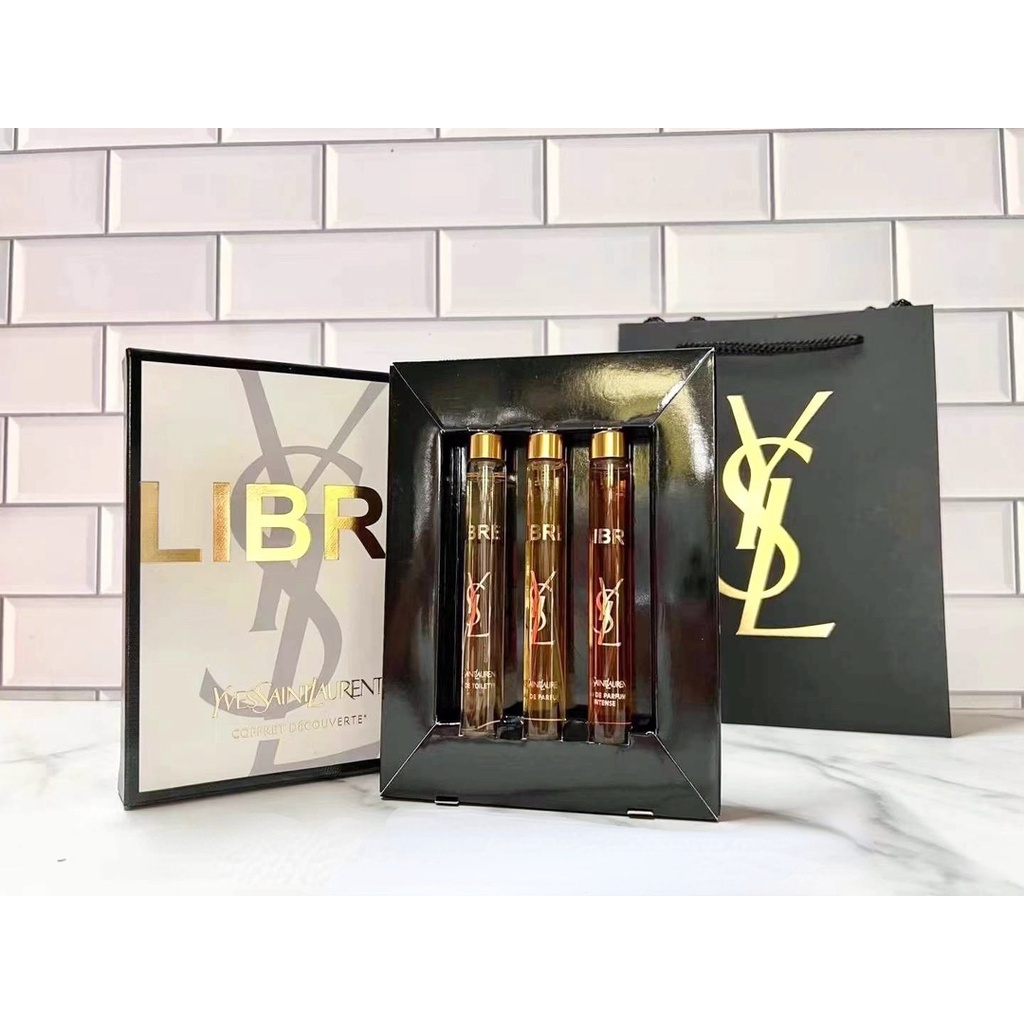 YSL น้ำหอม Yves Saint Laurent Free เซตน้ําหอม หลอดทดลอง 10 มล. สามชิ้น YSL perfume Yves Saint Laurent Free perfume Set Test tube 10ml 3 pieces