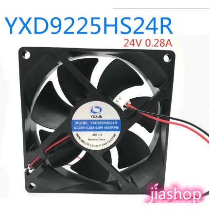 1 ชิ้น YXD9225HS24R YUXUN 24V 0.28A 9.2 ซม. 9225 เครื่องเชื่อมพัดลมระบายความร้อน jiashop
