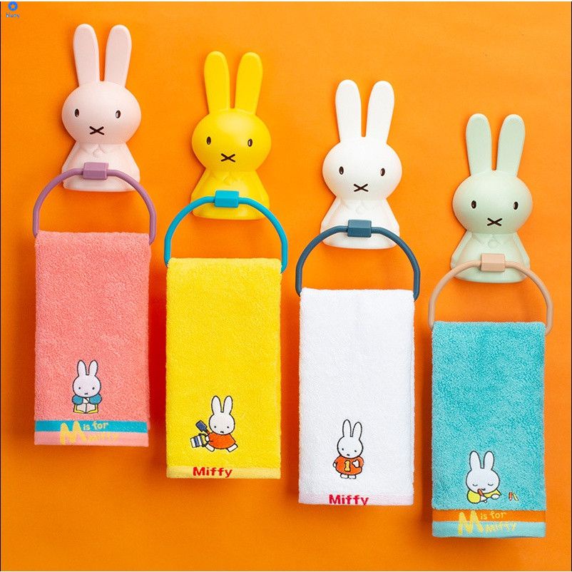 การ์ตูน Miffy ตะขอ ตะขอแขวนผนัง ชั้นวางผ้าขนหนูสร้างสรรค์ห้องน้ำเด็กล้างหน้าตะขอหมัดฟรีผ้าขนหนูแขวนตู้ ​แขวน 【bluey】 ราคา ถูกที่สุด ดีลบีเคเค