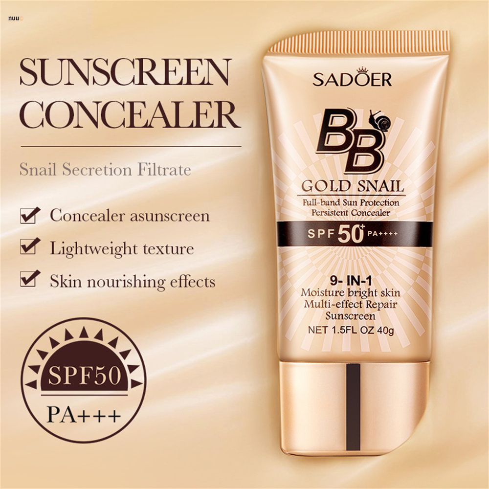 Sadoer Gold Snail ครีมกันแดด Bb Cream Foundation Finishing Concealer Hydrating And Moisturizing Crea