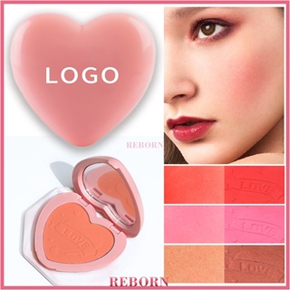 Renborn บลัชออนไฮไลท์ เนื้อแมตต์ ติดทนนาน 6 เฉดสี ไม่มีโลโก้