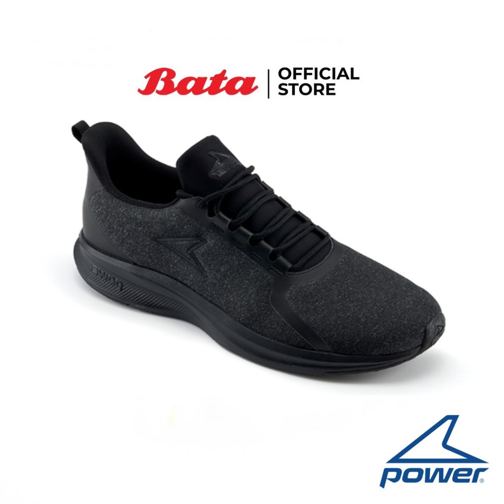 Bata บาจา POWER รองเท้ากีฬาวิ่ง แบบผูกเชือก สำหรับผู้ชาย รุ่น Harrow Plus Repe สีดำ รหัส 8186656