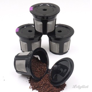 ღ ถ้วยกาแฟแบบเติมได้ Reusable Coffee Pod เครื่องชงกาแฟถ้วยกรอง K-Cup Filter สำหรับ2.0 &amp; 1.0 Brewers เครื่องชงกาแฟดื่มอุปกรณ์เสริม