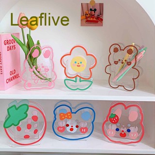 Leaflive Ins Kawaii กล่องเก็บเครื่องเขียน เครื่องสําอาง อะคริลิคใส ลายหมี กระต่ายน่ารัก สําหรับออฟฟิศ