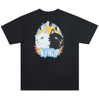 Ripndip เสื้อยืดแขนสั้น พิมพ์ลายแมว MORPH Yin Yang สําหรับผู้ชาย และผู้หญิง