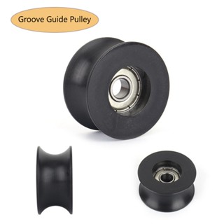 [Groove Guide Pulley แบริ่งลูกกลิ้งรางปิดผนึก] Groove Guide Pulley Nylon Roller Bearings 0840UU 8mm Groove Guide Pulley Sealed Rail Groove Ball Bearing Wheel