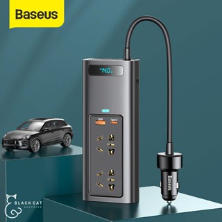 พร้อมส่ง🔥Baseus อินเวอร์เตอร์ หม้อแปลงไฟ 12V 150W เครื่องแปลงไฟรถเป็นไฟบ้าน ปลั๊กพ่วงในรถ 2 AC USB/Type C Inverter