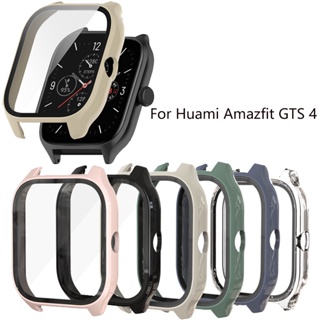 เคส PC ป้องกันเต็มรูปแบบ สําหรับ Huami Amazfit GTS 4 กระจก ป้องกันหน้าจอ เคสแข็ง กันชน