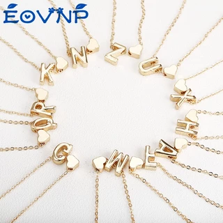 จี้สร้อยคอลูกปัด รูปตัวอักษรภาษาอังกฤษ 26 ตัว สีเงิน สําหรับผู้หญิง DIY