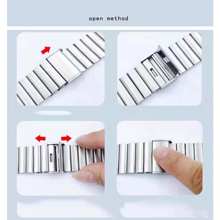 สายสแตนเลสสําหรับ Apple Watch 11 10 46 มม.7 8 se 6 5 4 Ultra Band Metal Link สร้อยข้อมือ iWatch 38 M 42 มม.45 มม.44 มม.41 มม.40 มม.49 มม.สายรัดข้อมือ - รูปที่ 4