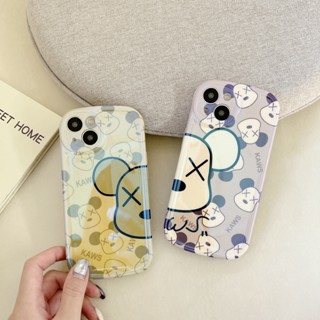 เคสโทรศัพท์มือถือแบบนิ่ม TPU กันกระแทก ลายหมีสีฟ้า แฟชั่น สําหรับ IPhone 14 13 12 11 Pro Max