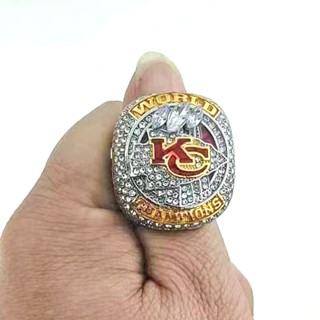 ใหม่ แหวนแฟนซี ลาย Kansas City Chiefs สําหรับสะสม