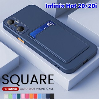 เคสโทรศัพท์มือถือ TPU นิ่ม กันกระแทก พร้อมช่องใส่บัตร สําหรับ Infinix Hot 20 20i 20S Hot20 Hot20i Hot20S case เคส