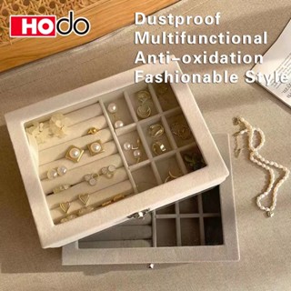 【Hodo Sg Store】กล่องกํามะหยี่ใส สําหรับจัดเก็บเครื่องประดับ ต่างหู แหวน