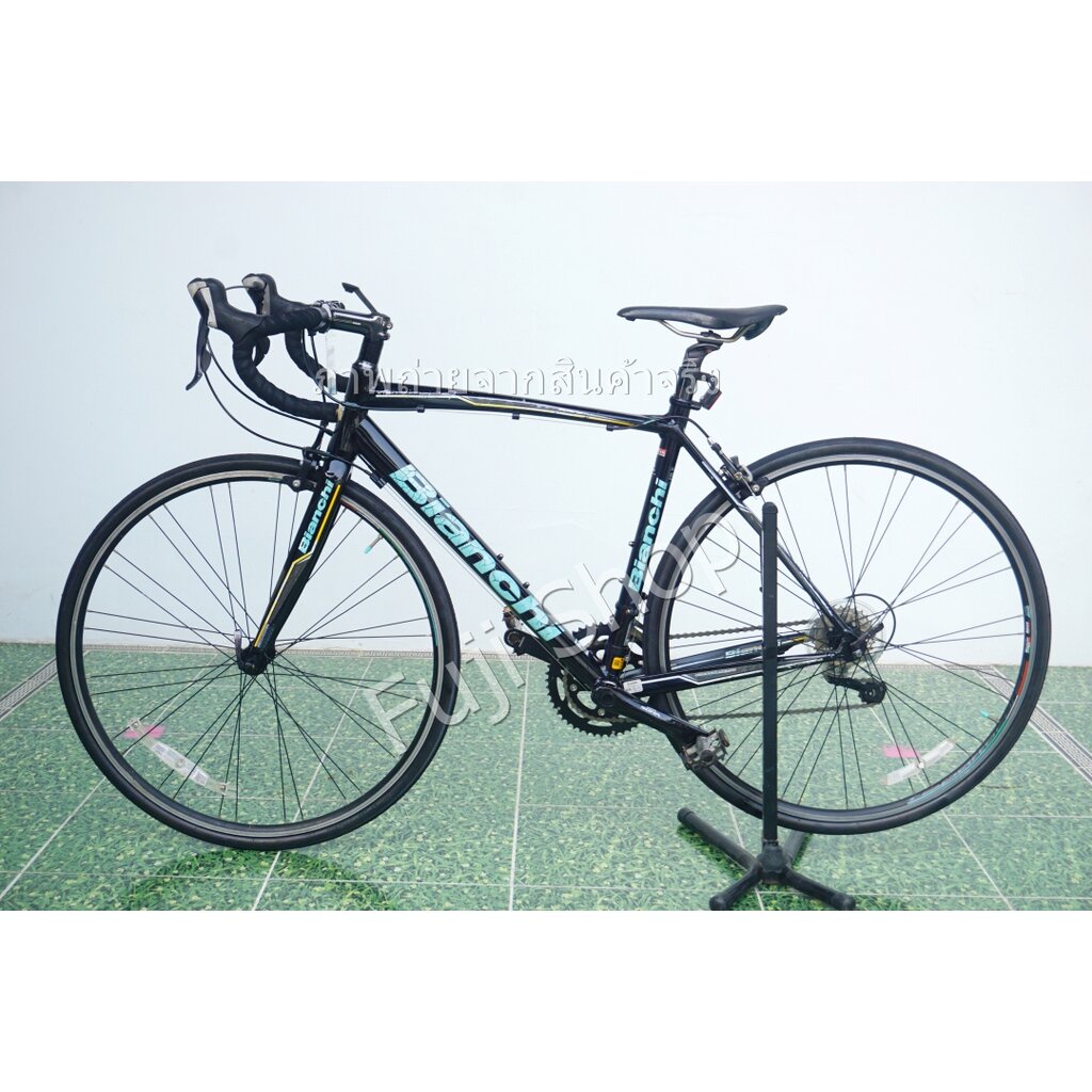 จักรยานเสือหมอบญี่ปุ่น - ล้อ 700c - มีเกียร์ - อลูมิเนียม - Bianchi Nirone 7 - สีดำ [จักรยานมือสอง]