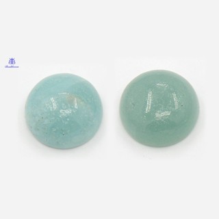 Amazonite Cabochons ธรรมชาติ ครึ่งวงกลม / โดม 10x4~6 มม. 2 ชิ้น