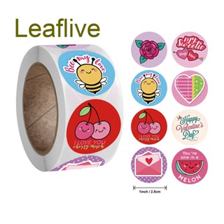 Leaflive สติกเกอร์ฉลาก ขนาด 2.5 ซม. สําหรับตกแต่งปาร์ตี้วาเลนไทน์ งานแต่งงาน เทศกาล 500 ชิ้น ต่อม้วน