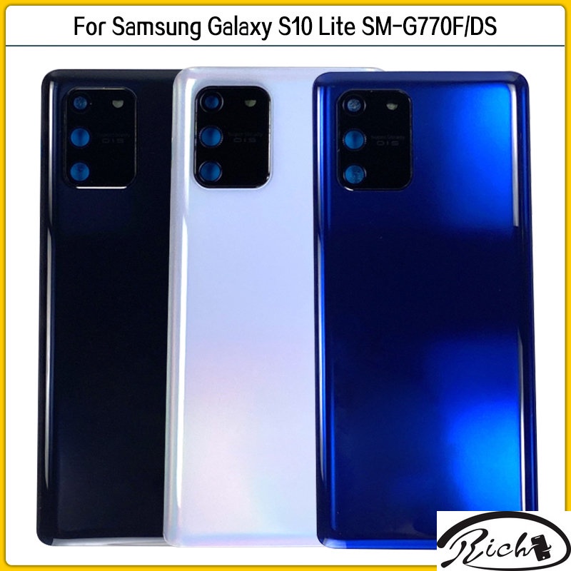 ใหม่ ฝาครอบแบตเตอรี่ ด้านหลัง พลาสติก แบบเปลี่ยน สําหรับ Samsung Galaxy S10 Lite SMG770DS G770F S10L