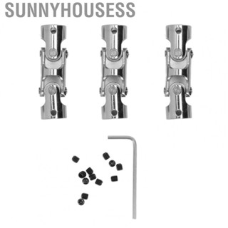 Sunnyhousess Metal Universal Joint  3pcs Universal Joint Coupling Connector Electroplating Process 10mm-10mm Professional  for RC Boat