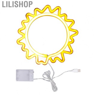 Lilishop Sun Neon Light Sign USB Rechargeable  Operated  Neon Sunflower Wall NE