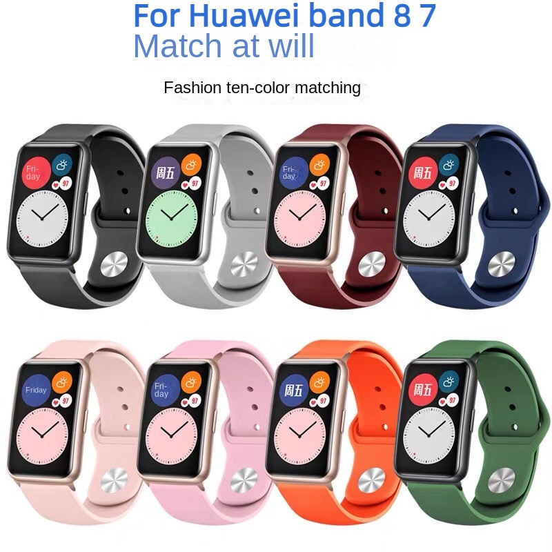 เหมาะสำหรับ Huawei band 9 8 7 Reverse BUCKLE สายรัดซิลิโคนเหมาะสำหรับ Huawei band 8 สายรัดทดแทน