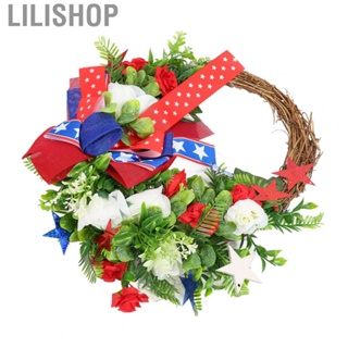 Lilishop Patriotic Wreath Independence Day Wreath Decorations For Front Door Fireplace
