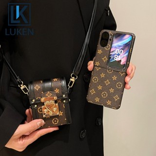 Luken เคสโทรศัพท์มือถือหนัง PU แบบฝาพับ ขนาดเล็ก แฟชั่น สําหรับ OPPO Find N2 findn2