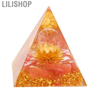 Lilishop Crystal Pyramid Crushed Stone Tower Home Decoration Desktop Hand Made Ornament for Stress Reduce Healing Meditation