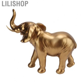 Lilishop Lucky Elephant Statue  Resin Elephant Ornament Delicate Workmanship    for Gift for Home Decoration  for Art Collection