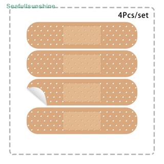 Seaf&gt; สติกเกอร์ ป้องกันรอยขีดข่วน สําหรับติดตกแต่งรถยนต์ รถบรรทุก 4 ชิ้น