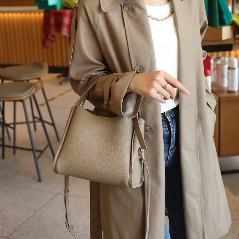 ใหม่high-endตะกร้าผักกระเป๋าหญิงกระเป๋าขนาดใหญ่ความจุcross-body Cowhideกระเป๋ากระเป๋าถือกระเป๋า - รูปที่ 2