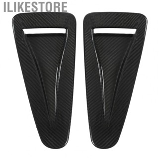 Ilikestore Hood Vent Cover  2pcs Stylish Bonnet Air Intake Trim Real Carbon Fiber  for Decoration