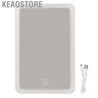 Keaostore Makeup Mirror Stepless Light Adjustment 180 Degrees Touch Switch USB Charge