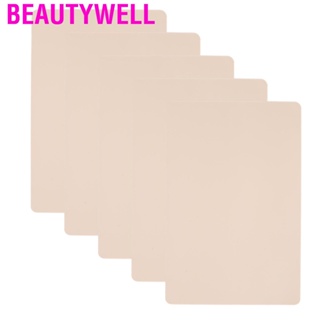 Beautywell 5PCS 1.5mm Tattoo Practice Skin Double Side Silicone Sheet Blank Tattooing Training Sheets for Eyebrow Lip