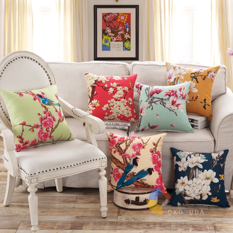 TOKOMUDA COD FLOWER MOTIF PILLOW COVER 45X45 ฝาครอบ PILLOW LUXURY