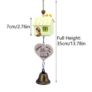 Bird House Shape Living Room Gift Cute Easy Install Home Garden Clear Sound Pastoral Style Wind Chime