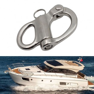 ⚡READYSTOCK⚡Shackle Hook Marine Quick Release Silver Snap Stainless Steel Swivel 52mm