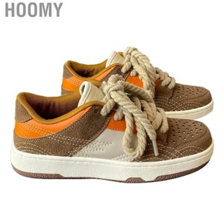 Hoomy Casual Low Top Shoes  Color Contrast Women Casual Sneaker  for Travel Wear