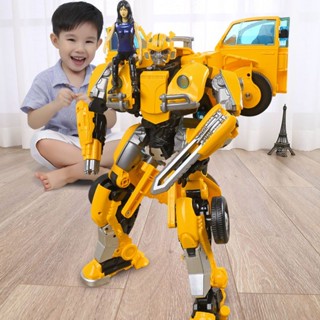 โมเดลหุ่นยนต์รถตํารวจ ไดโนเสาร์ King Kong Super Bumblebee ของเล่นสําหรับเด็กผู้ชาย