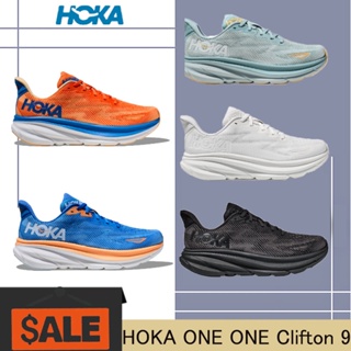 【12 สี】hoka ONE ONE Clifton 9 2023 รองเท้ากีฬา รองเท้าวิ่ง ระบายอากาศ สําหรับผู้ชาย และผู้หญิง