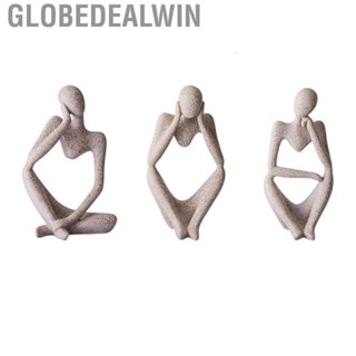 Globedealwin Abstract Thinker Sculpture Abstract Style Synthetic Resin Beautiful Decor Thinker Figurine for Home Office Hotel