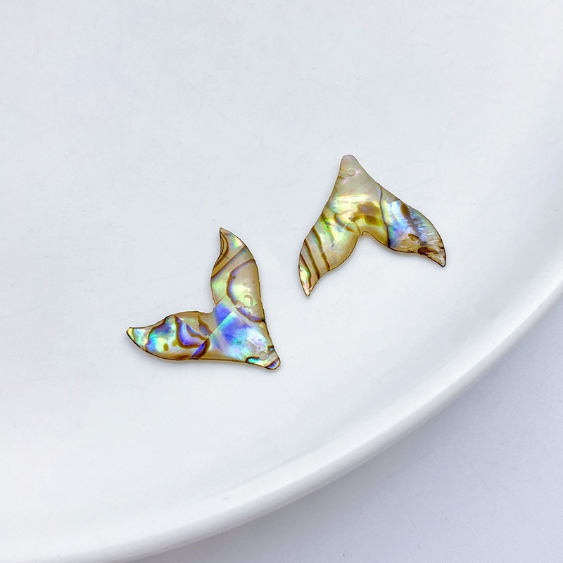 จี้หอยเป๋าฮื้อธรรมชาติ คริสตัล รูปหางปลา ขนาดเล็ก สําหรับทําเครื่องประดับ สร้อยคอ สร้อยข้อมือ diy - รูปที่ 6