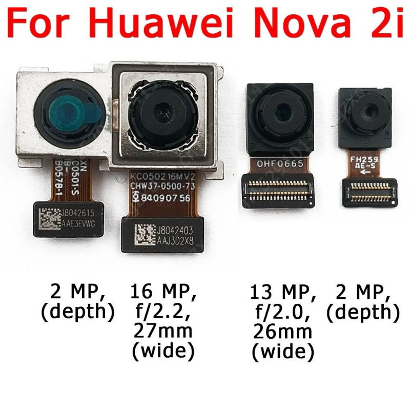 Huawei Nova 2i Nova2i ของแท้ ด้านหน้า ด้านหลัง กล้อง หลัก หันหน้าไปทางเซลฟี่ กล้องโมดูล สายเคเบิลอ่อน อะไหล่สํารองเปลี่ยน