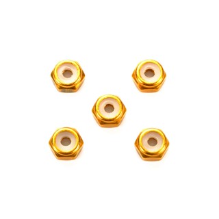 TAMIYA 95458 2mm Aluminum Lock Nut (Gold, 5pcs.) ชุดแต่งทามิย่าแท้ mini4wd