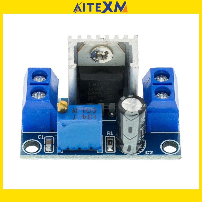 1PCS LM317 ตัวควบคุมแรงดันไฟฟ้าแบบปรับได้แหล่งจ่ายไฟ LM317 DC-DC Converter Buck ขั้นตอนลงแผงวงจรโมดูล Linear Regulator