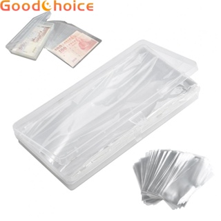 【Good】Case Holder Paper Plastic Collection Money w/Box 100PC Banknote Currency【Ready Stock】