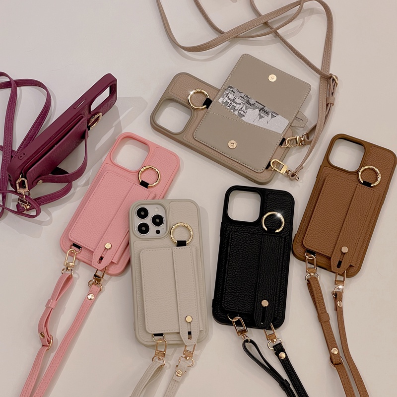 เคสโทรศัพท์มือถือหนัง PU ลาย ELVEV พร้อมช่องใส่บัตร สําหรับ iPhone 15 14 13 Pro Max